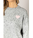 Lyla + Luxe Philippa heart pullover crew