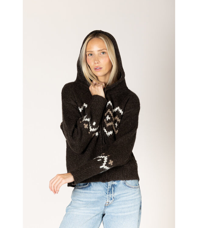Lyla + Luxe Ranch fairisle zip hoodie
