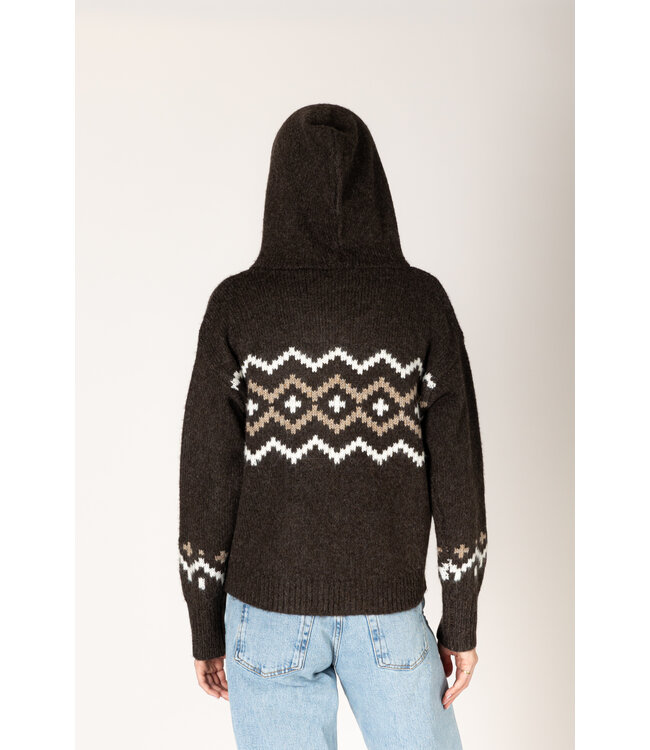 Lyla + Luxe Ranch fairisle zip hoodie