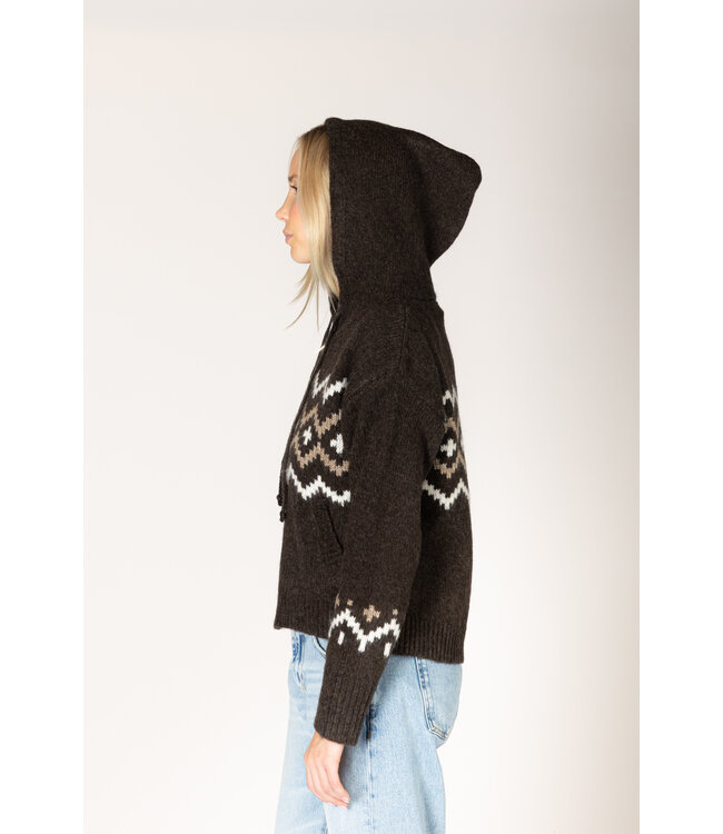 Lyla + Luxe Ranch fairisle zip hoodie