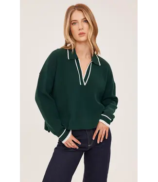 Gentle Fawn Tristan open polo collar sweater