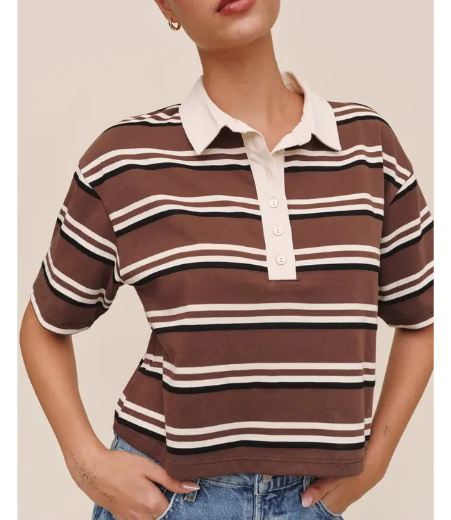 Bella Dahl Crop polo tee