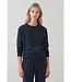 Patrick Assaraf Long sleeve brushed pima cropped sweatshirt