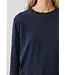 Patrick Assaraf Long sleeve brushed pima cropped sweatshirt