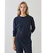 Patrick Assaraf Long sleeve brushed pima cropped sweatshirt