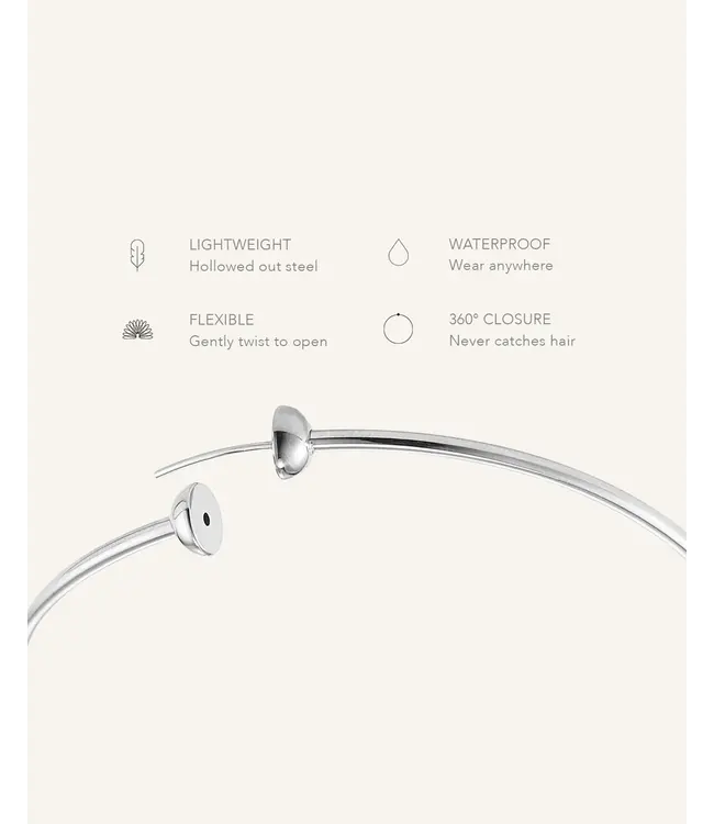 Jenny Bird Icon hoops small rhodium
