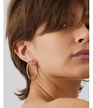 Jenny Bird Icon hoops small rhodium
