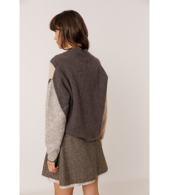 Indi & Cold Alpaca intarsia sweater