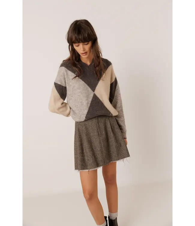 Indi & Cold Alpaca intarsia sweater