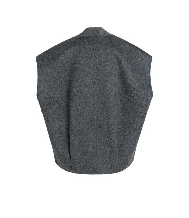 Yaya Oversized woolmix woven bodywarmer