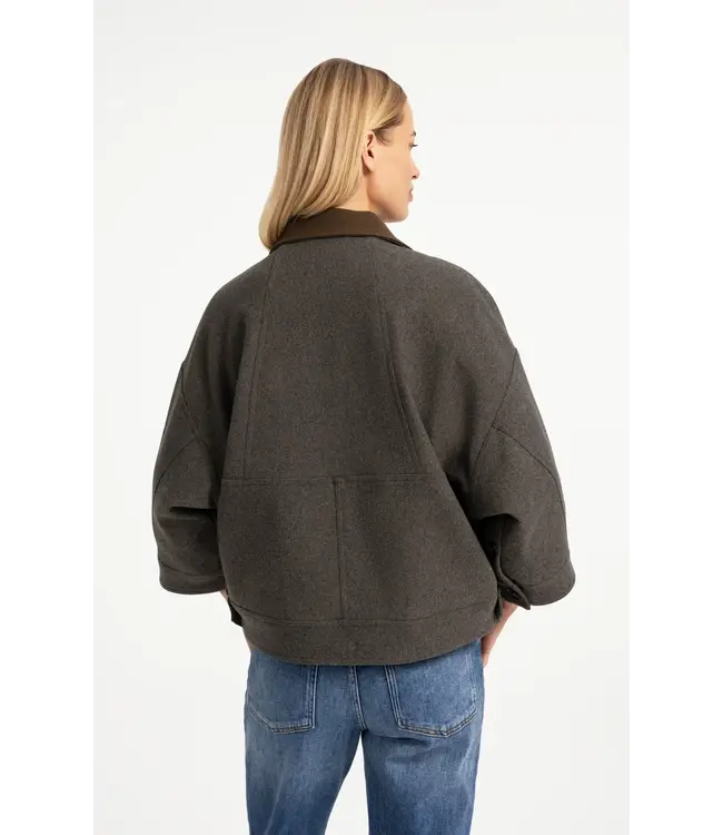 Yaya Oversized wool mix jacket