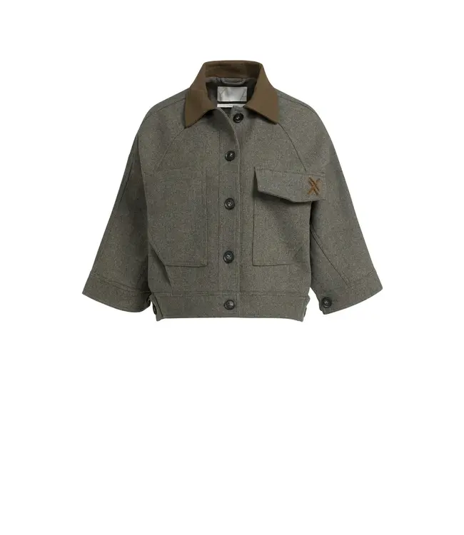 Yaya Oversized wool mix jacket