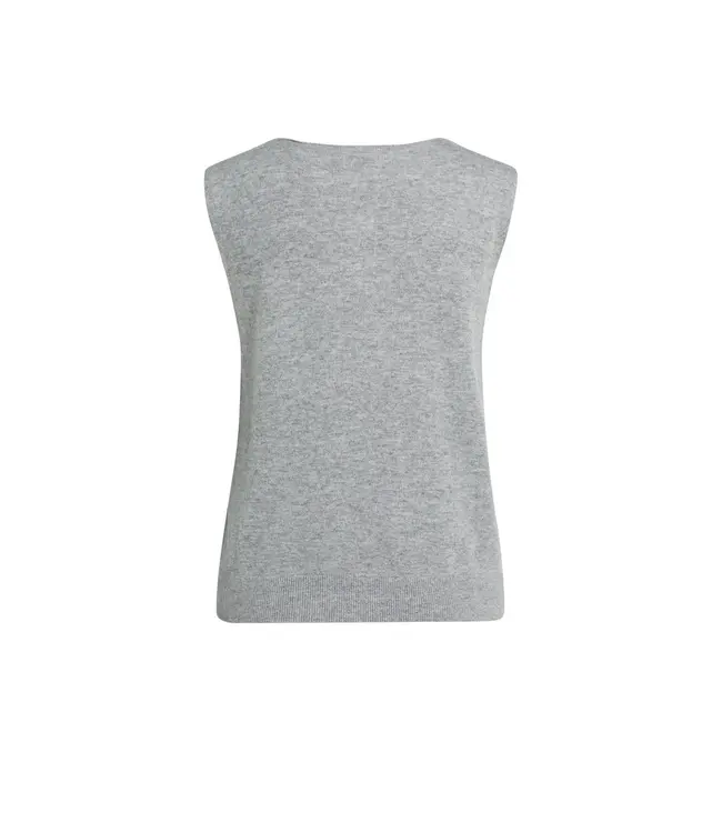 Yaya Sleeveless sweater w/open collar