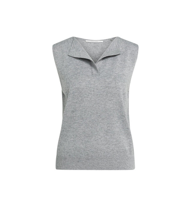 Yaya Sleeveless sweater w/open collar