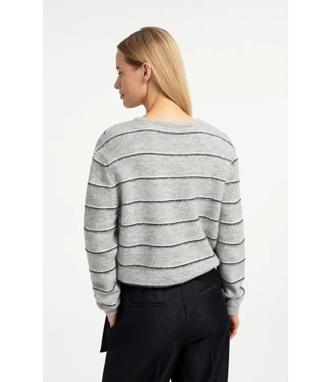 Yaya Knitted striped cardigan