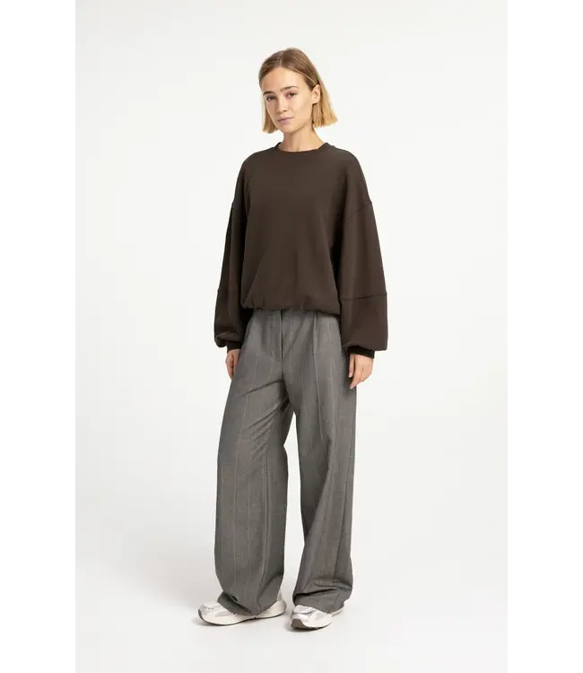 Yaya Washed sweatshirt w/balloon sleeve