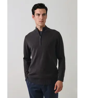Patrick Assaraf Patrick Assaraf Men's bubble stitch merino 1/4 zip P112Q15C