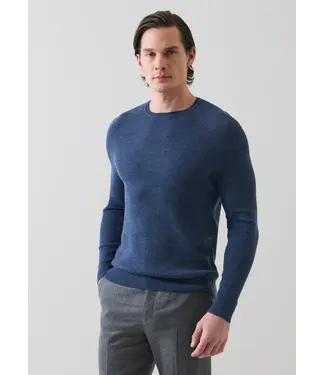 Patrick Assaraf Men's rib raglan crewneck sweater