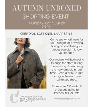 Crabapple Crabapple's Autumn Unboxed shopping event