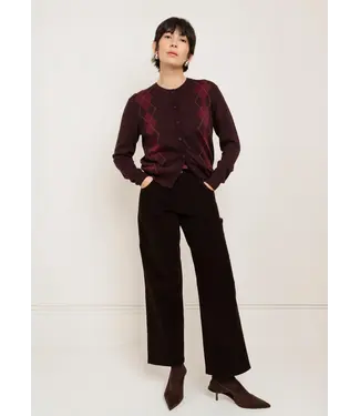 Paper Label Helly argyle cardigan