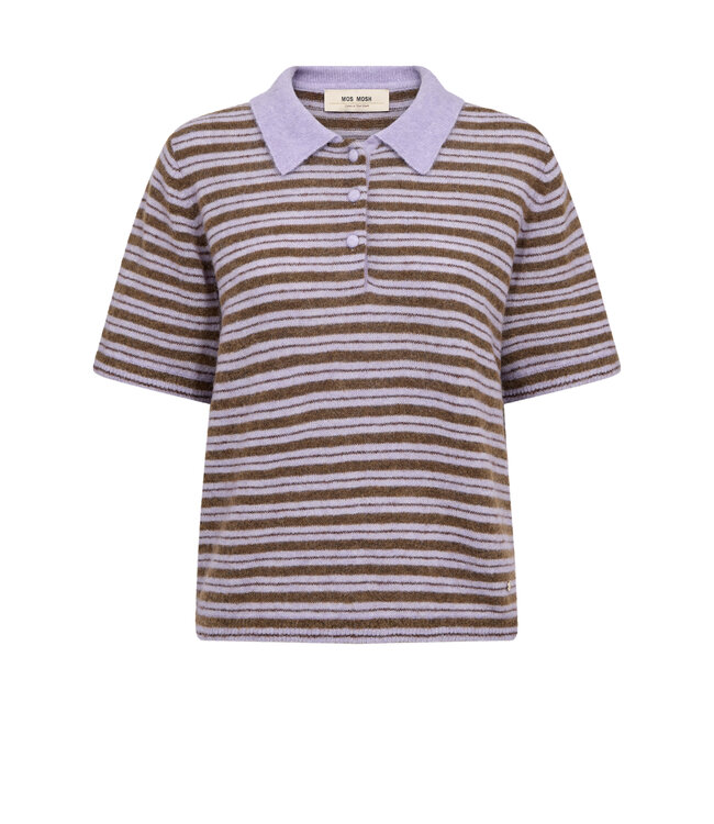 Mos Mosh Milvi ss stripe polo knit