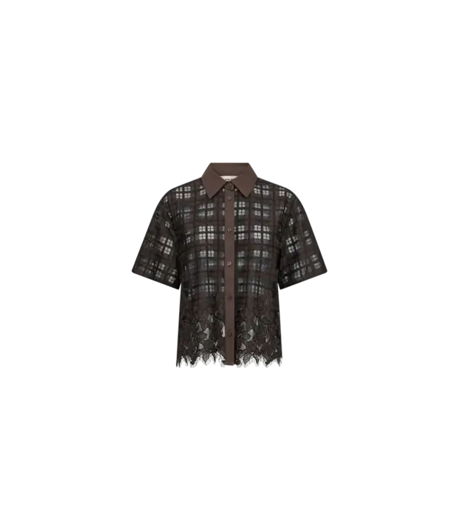 Mos Mosh Lia checko ss lace shirt