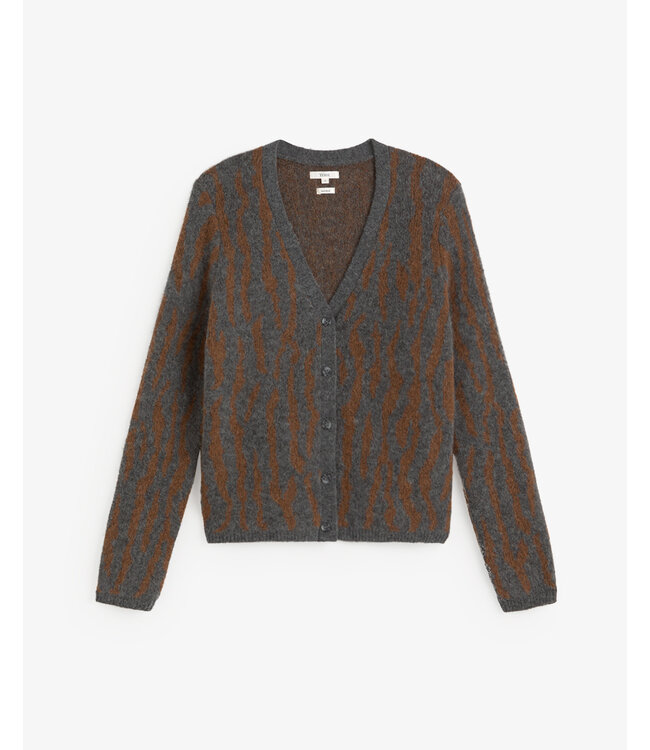 Yerse Animal jacquard cardigan