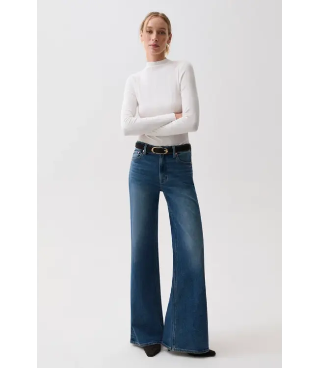 Pistola Vivian mid rise wide leg jean