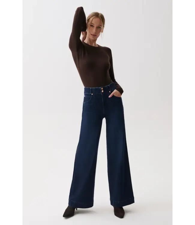Pistola Lana double button high rise jean