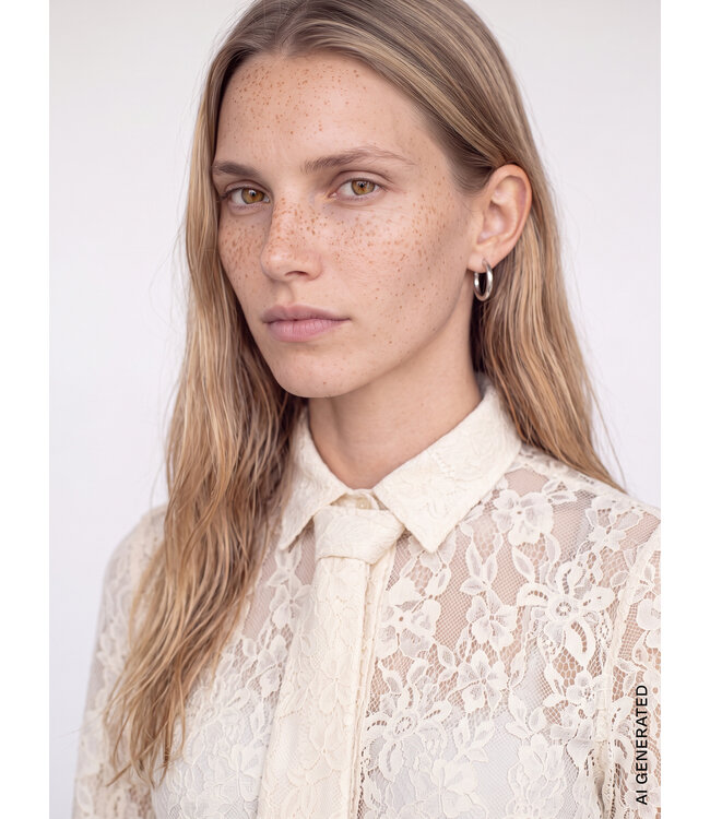 Mos Mosh Kether lace tie shirt