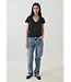 Patrick Assaraf Pima cotton stretch slim vneck tshirt