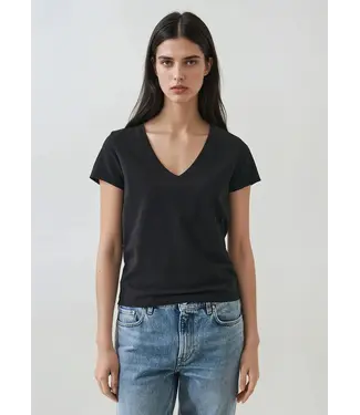 Patrick Assaraf Pima cotton stretch slim vneck tshirt