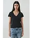 Patrick Assaraf Pima cotton stretch slim vneck tshirt