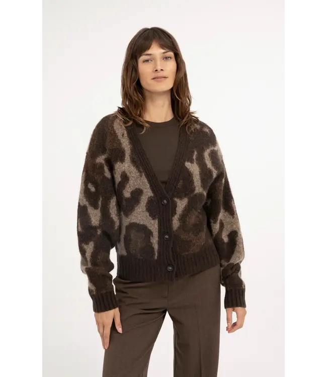 Yaya Knitted cardigan batwing sleeves