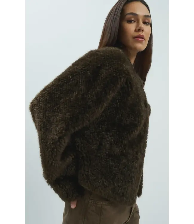 Yaya Oversized faux fur jacket