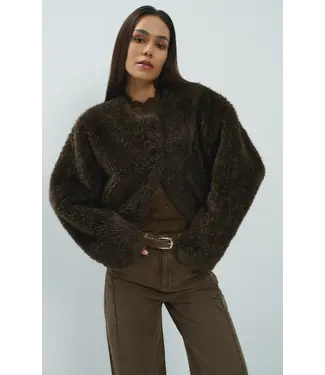 Yaya Oversized faux fur jacket