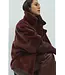Yaya Oversized reversible faux fur jacket