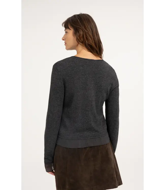Yaya Cardigan w/woven detail