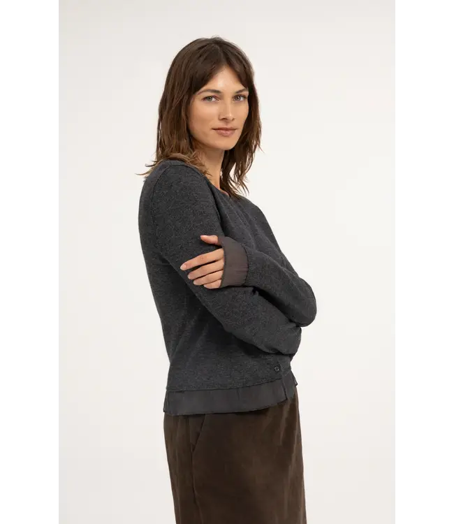 Yaya Cardigan w/woven detail