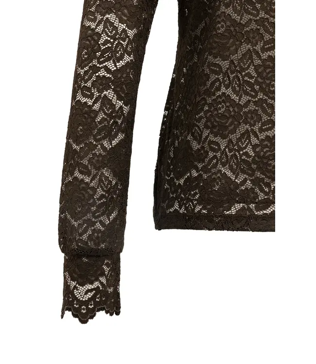Yaya  Lace top with high neck