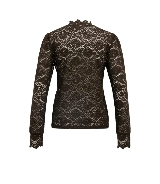 Yaya  Lace top with high neck