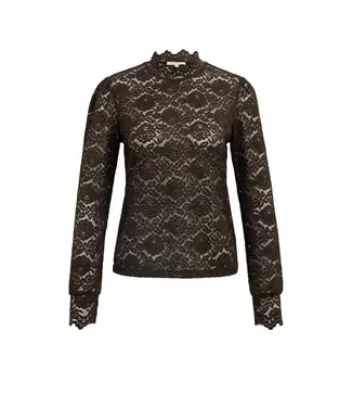 Yaya Lace top with high neck