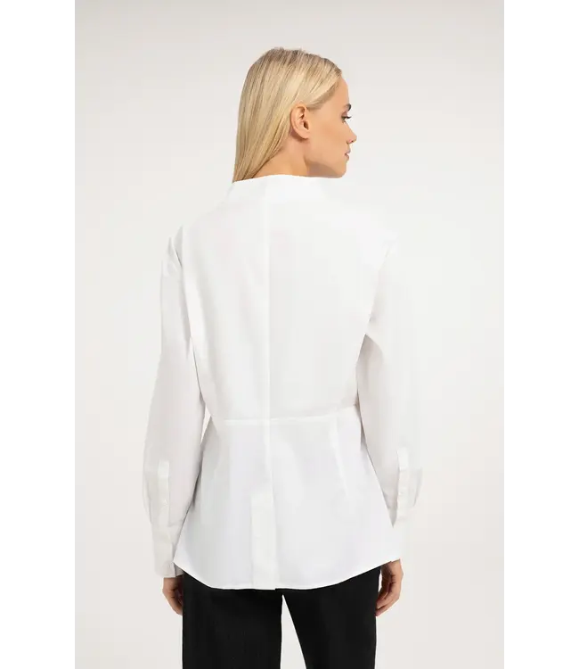 Yaya A-line blouse with high neck