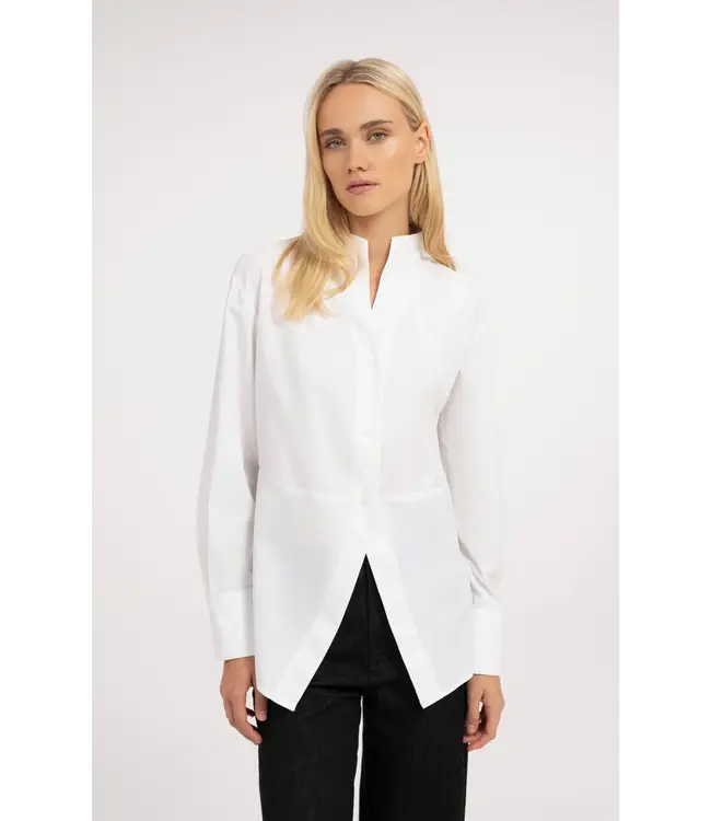 Yaya A-line blouse with high neck