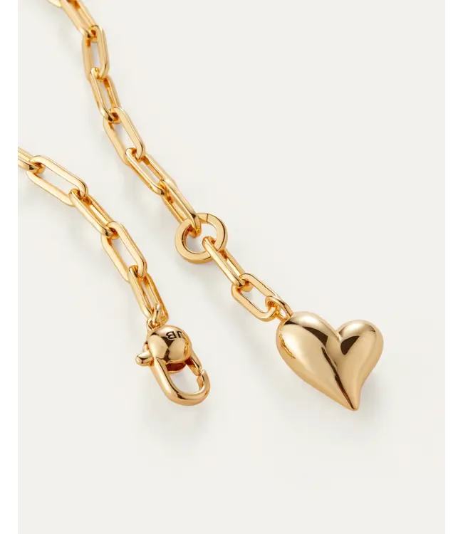 Jenny Bird Puffy heart necklace gold
