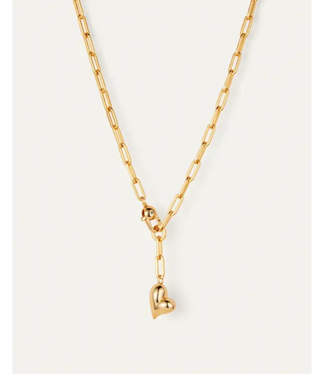 Jenny Bird Puffy heart necklace gold