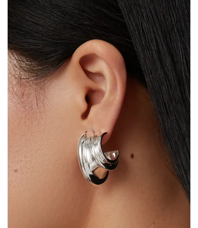 Jenny Bird Leona hoops silver
