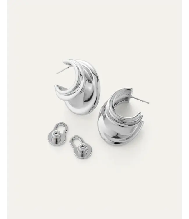 Jenny Bird Leona hoops silver