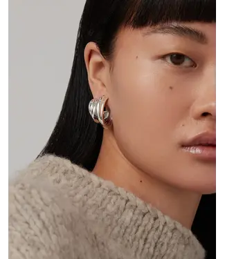 Jenny Bird Leona hoops silver