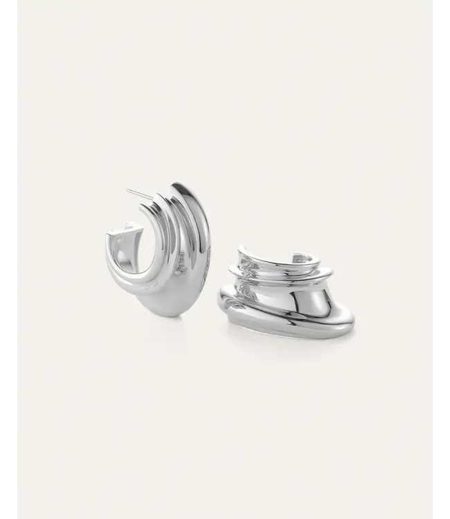 Jenny Bird Leona hoops silver